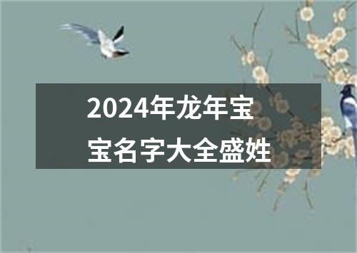 2024年龙年宝宝名字大全盛姓