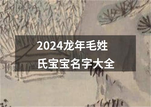 2024龙年毛姓氏宝宝名字大全