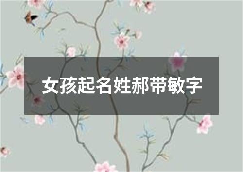 女孩起名姓郝带敏字