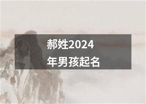 郝姓2024年男孩起名