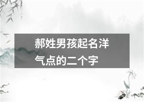 郝姓男孩起名洋气点的二个字