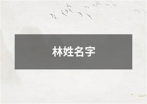 林姓名字