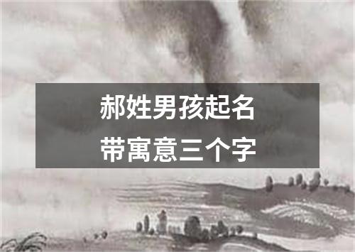 郝姓男孩起名带寓意三个字