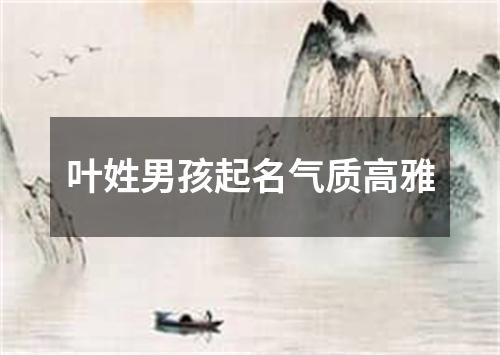 叶姓男孩起名气质高雅