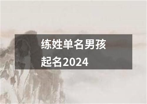 练姓单名男孩起名2024