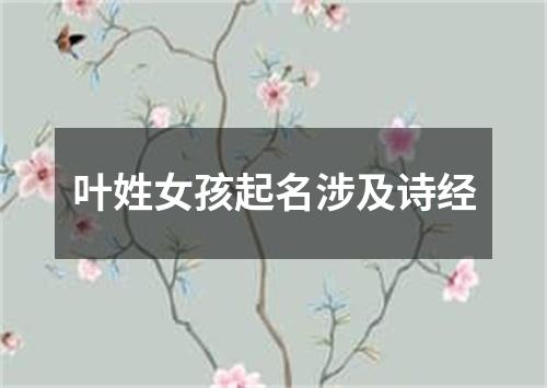 叶姓女孩起名涉及诗经