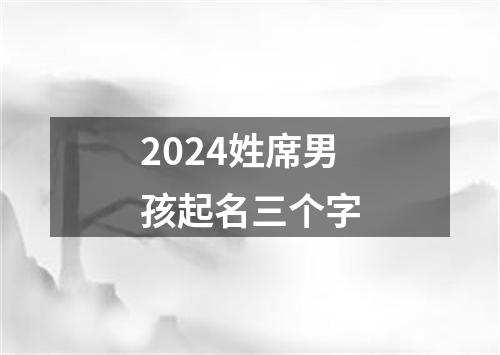2024姓席男孩起名三个字
