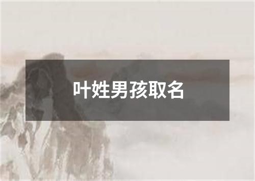 叶姓男孩取名