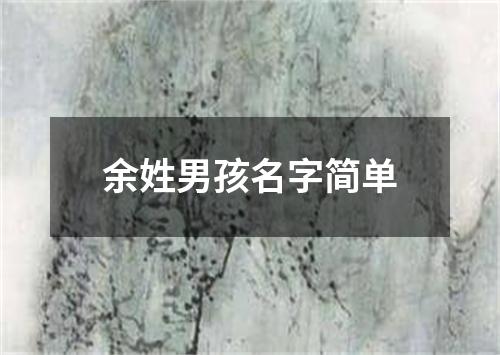 余姓男孩名字简单