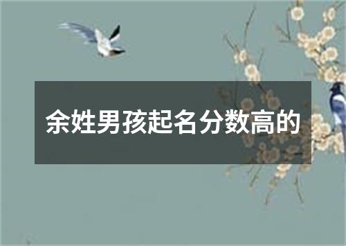 余姓男孩起名分数高的