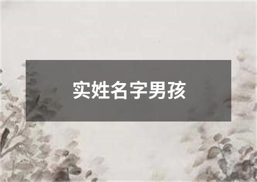 实姓名字男孩
