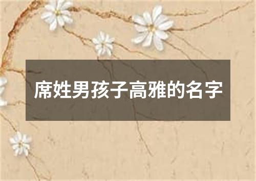 席姓男孩子高雅的名字