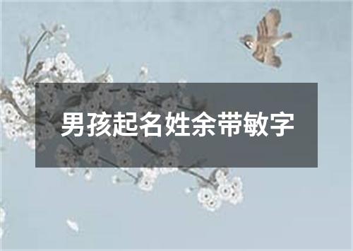 男孩起名姓余带敏字