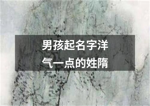 男孩起名字洋气一点的姓隋