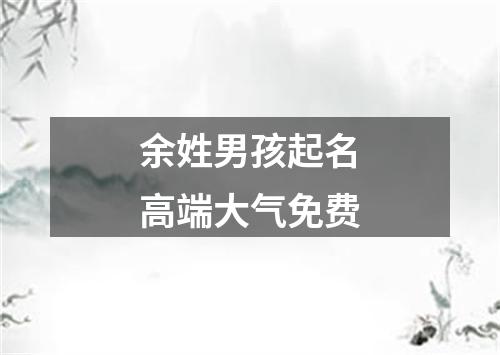 余姓男孩起名高端大气免费