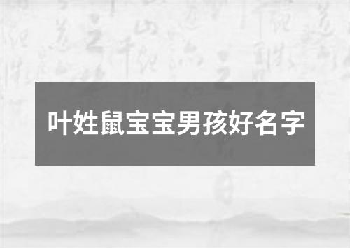叶姓鼠宝宝男孩好名字