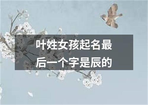 叶姓女孩起名最后一个字是辰的