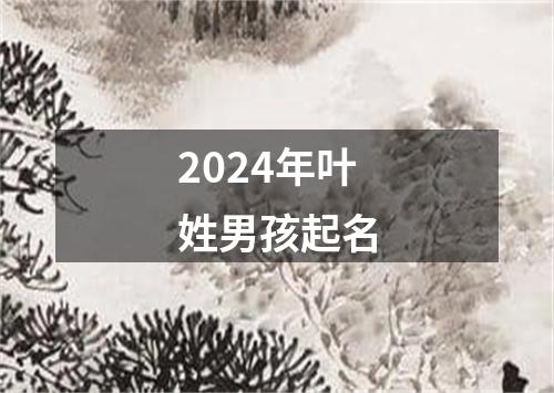 2024年叶姓男孩起名