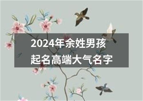 2024年余姓男孩起名高端大气名字