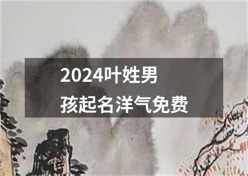 2024叶姓男孩起名洋气免费