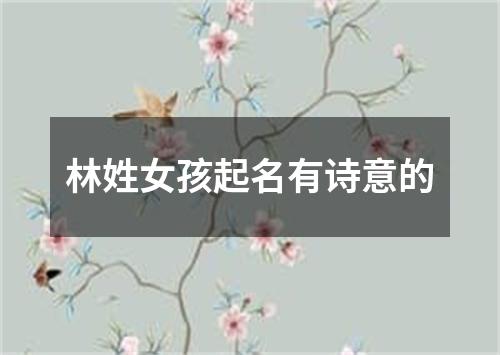 林姓女孩起名有诗意的