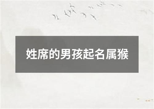 姓席的男孩起名属猴