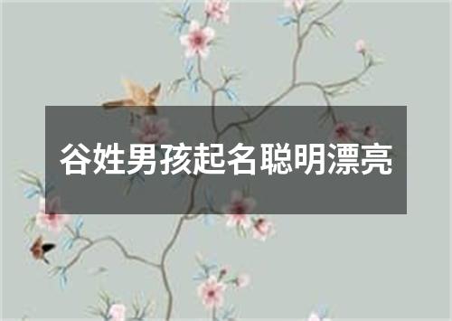 谷姓男孩起名聪明漂亮