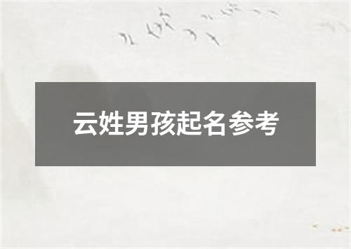 云姓男孩起名参考