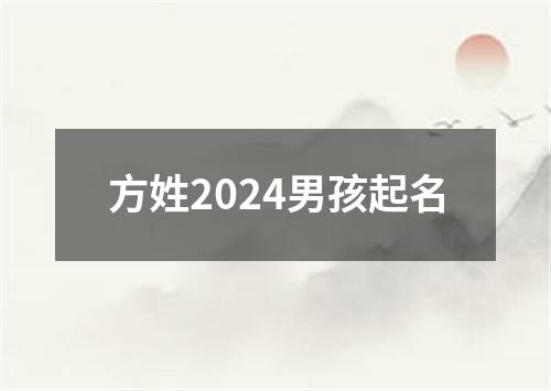 方姓2024男孩起名