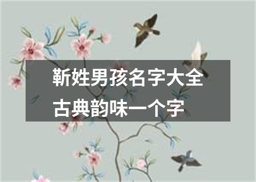 靳姓男孩名字大全古典韵味一个字