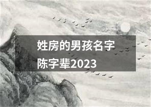 姓房的男孩名字陈字辈2023