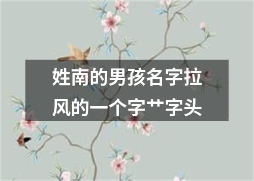 姓南的男孩名字拉风的一个字艹字头