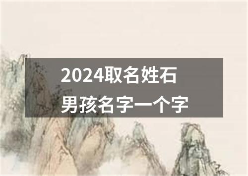 2024取名姓石男孩名字一个字