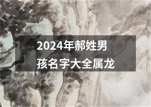 2024年郝姓男孩名字大全属龙