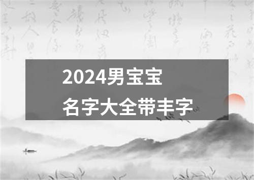 2024男宝宝名字大全带丰字