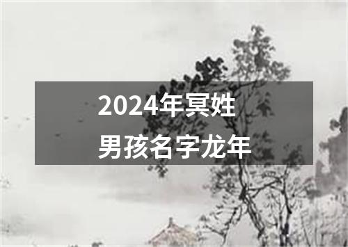 2024年冥姓男孩名字龙年