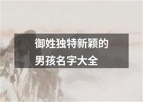 御姓独特新颖的男孩名字大全