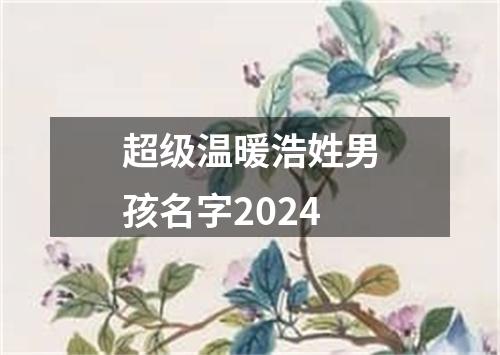 超级温暖浩姓男孩名字2024