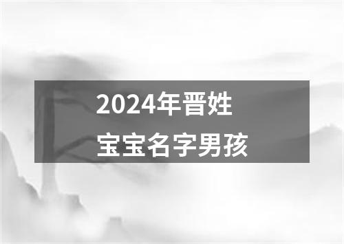2024年晋姓宝宝名字男孩