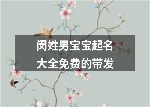 闵姓男宝宝起名大全免费的带发