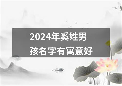 2024年奚姓男孩名字有寓意好