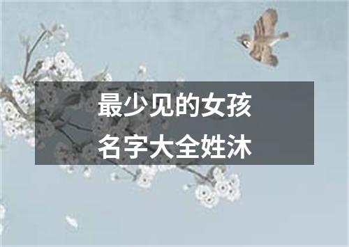 最少见的女孩名字大全姓沐