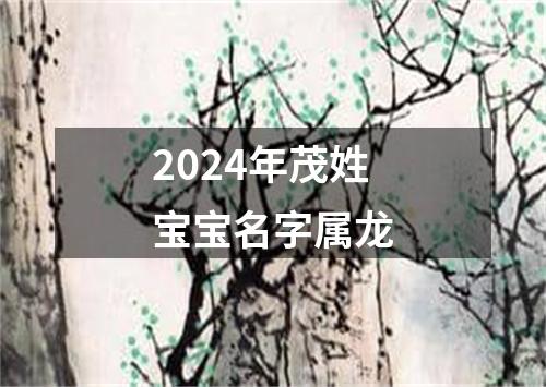 2024年茂姓宝宝名字属龙