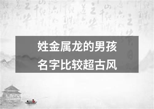 姓金属龙的男孩名字比较超古风