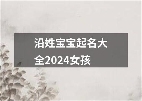沿姓宝宝起名大全2024女孩