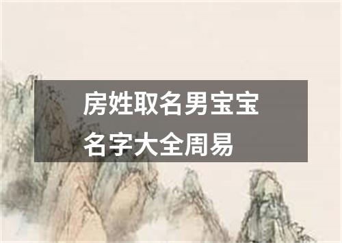 房姓取名男宝宝名字大全周易