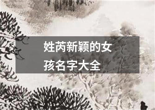 姓芮新颖的女孩名字大全