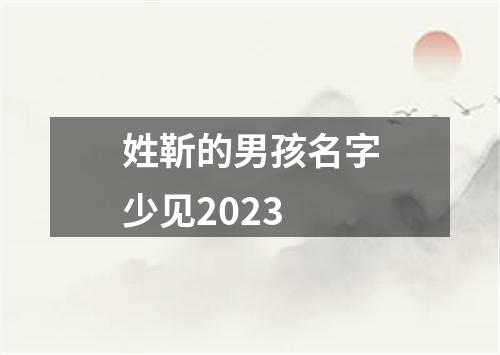 姓靳的男孩名字少见2023