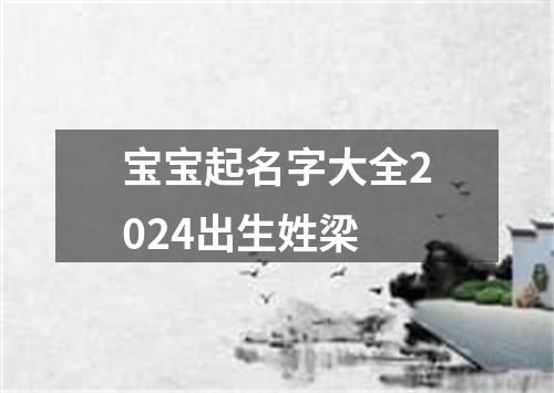 宝宝起名字大全2024出生姓梁