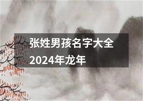 张姓男孩名字大全2024年龙年